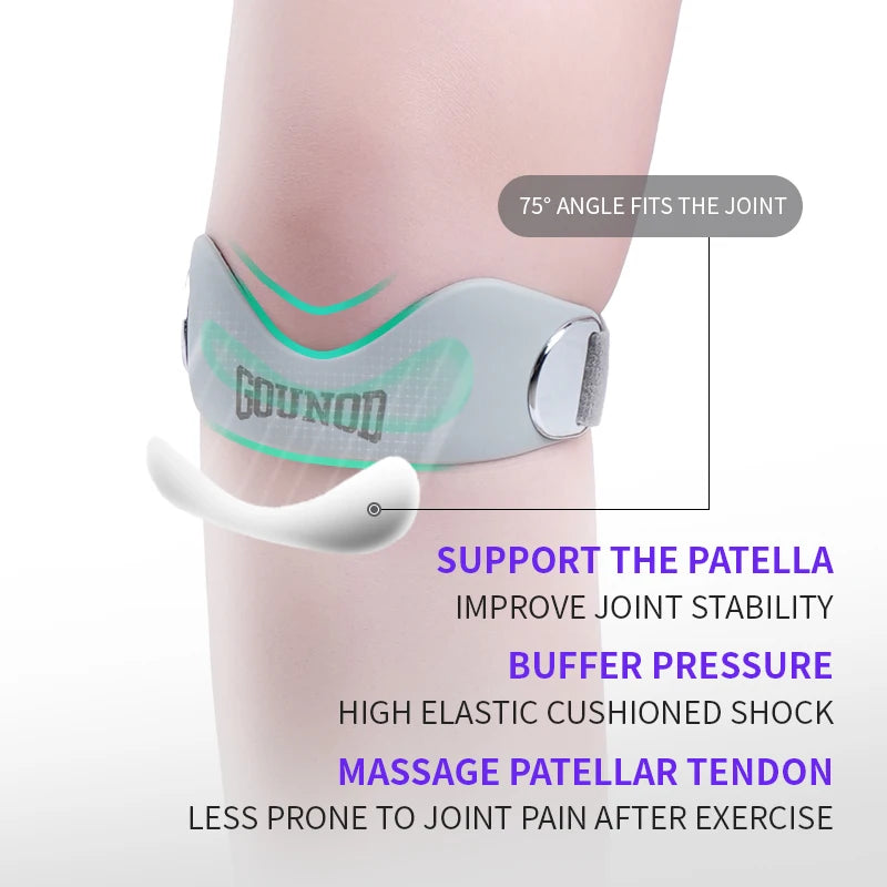 Patella Tendon Knee Strap for Pain Relief, Basketball Stabilizer Brace Silicone Band Elasticity Fixed Supportion Patellar Ring