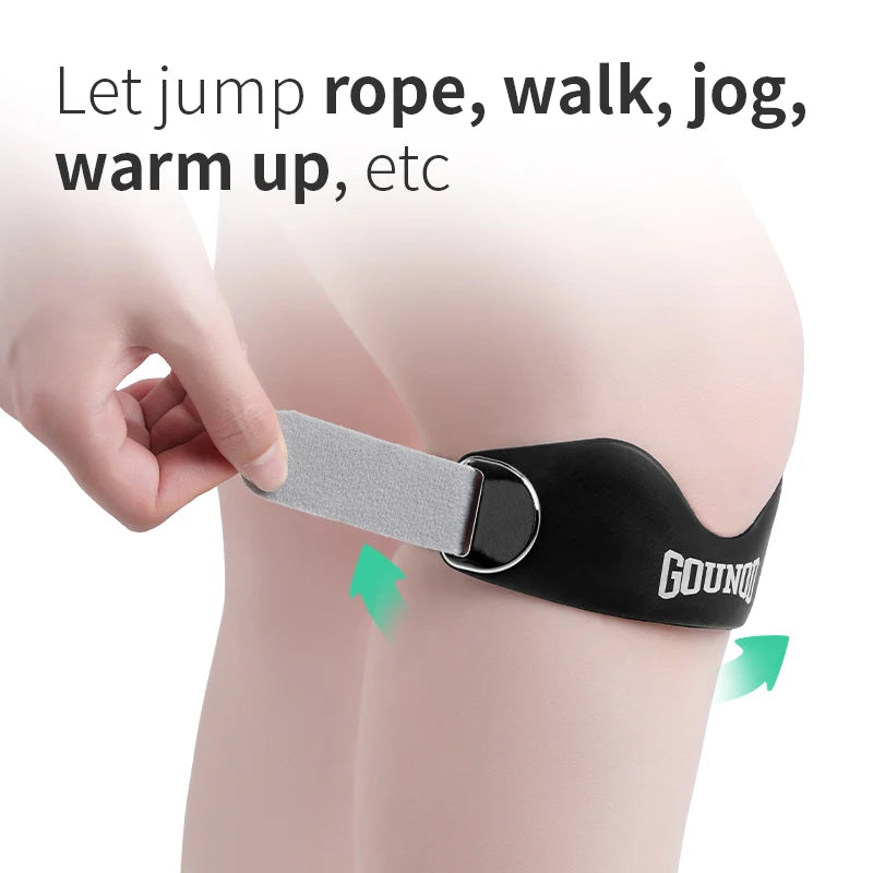 Patella Tendon Knee Strap for Pain Relief, Basketball Stabilizer Brace Silicone Band Elasticity Fixed Supportion Patellar Ring
